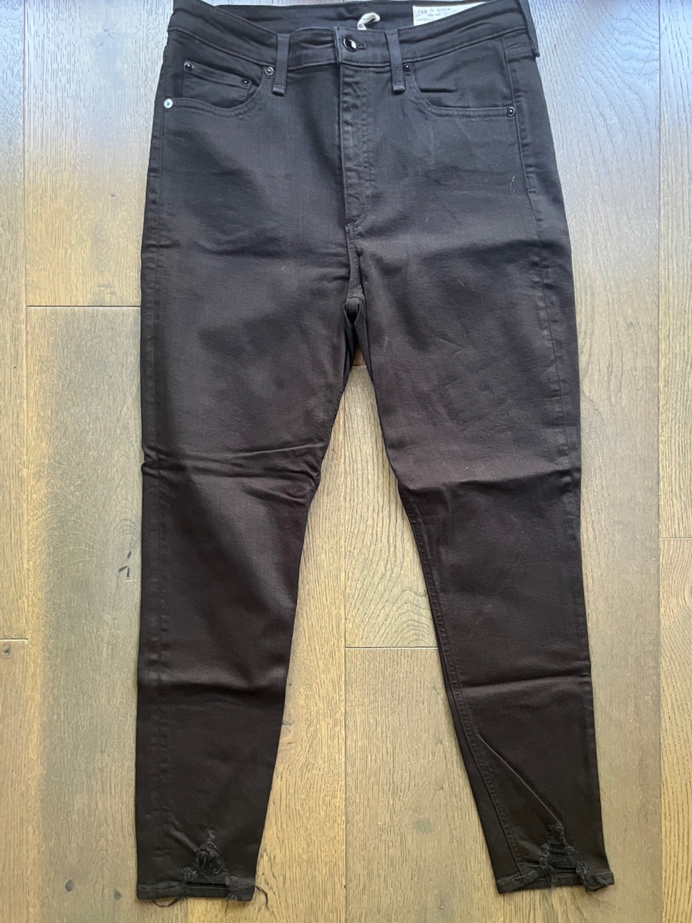 rag & bone Black Slim Trousers